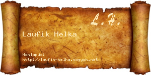 Laufik Helka névjegykártya